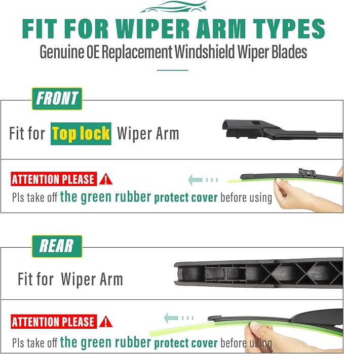 22" 20" 9" Windshield Wiper Blades Replacement - Image 7