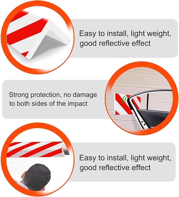 2pcs Garage Wall Guards Wall Protector Cover Yellow and Black Foam Wall Corner - Image 3