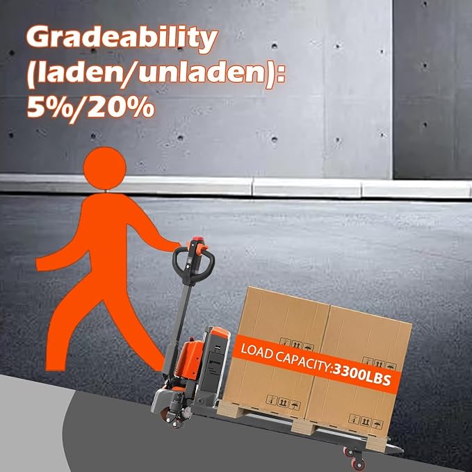 Tory Carrier Full Electric Power Pallet Jack Truck 3300lb Cap. 48" x 27" Fork - Image 3