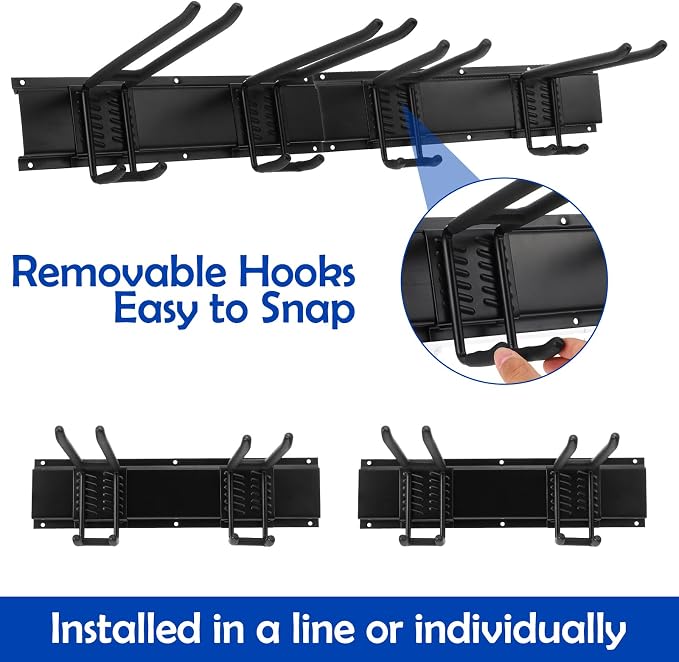 Garage Storage Rack Hooks, 32 Inch Heavy Duty Wall Mount Garage Organization - Image 3