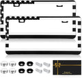 OKLPF Premium American Flag License Plate Frame, Matte License Plate Front and by OKLPF