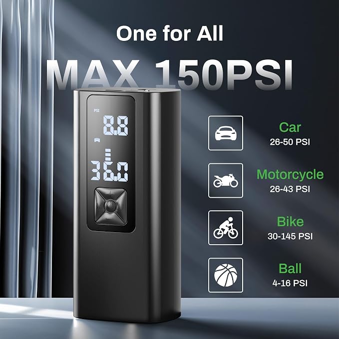 AT003 Tire Inflator Portable Air Compressor, Auto Air Pump - Image 2