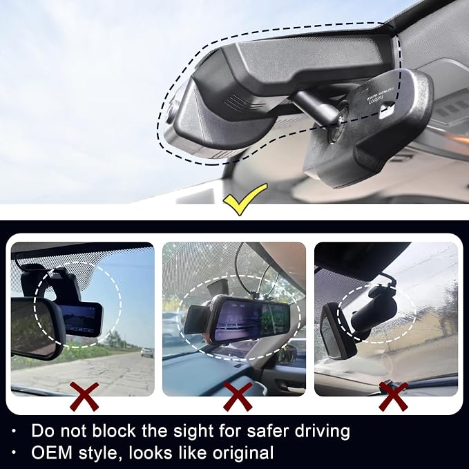4K Dash Cam Custom fit for GMC Yukon, Yukon XL 2015 2016 2017 2018 2019 2020 - Image 5