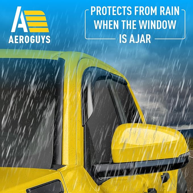 Extra Durable Window Deflectors Tape-On Window Visors Rain Guards Fit - Image 2