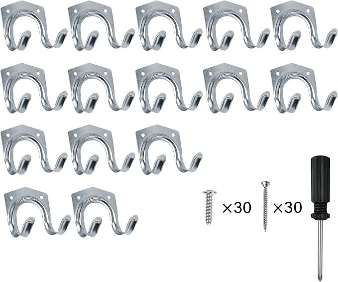 15 Pack Tool Hanger Hooks, Wall Mount Garage Garage Shed Hooks Heavy Duty by MELODYING