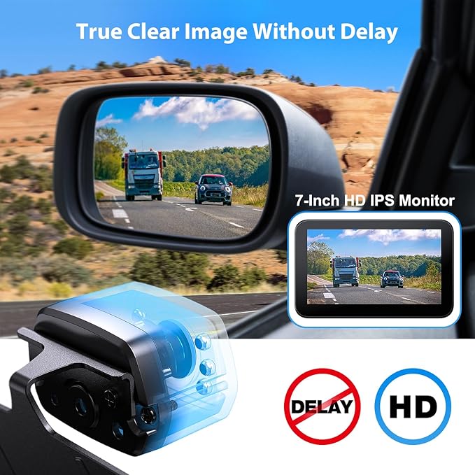 Wired Backup Camera Kit with 7" Monitor, HD 1080P Display - Image 5