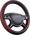 CAR PASS Rhombus Leather Universal Steering Wheel Cover, Fit by CARPASS