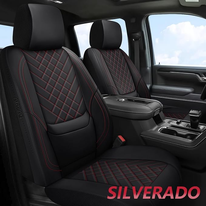 BABYBLU Chevy Chevrolet Silverado GMC Sierra Car Seat Covers Fit 2007-2023 2024 - Image 2