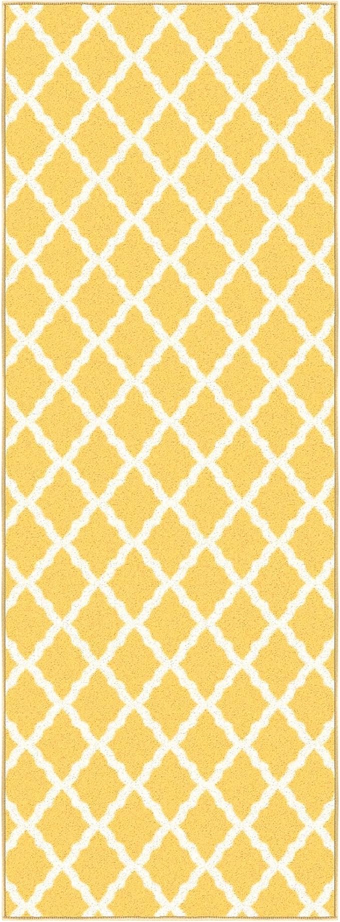 Ottomanson Hallway Runner Rug 2'2" x 6' Non Slip Trellis Area Rugs Easy to - Image 6