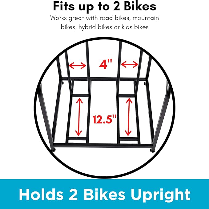 BIRDROCK HOME Bike Rack Garage Storage Floor Stand - Image 7