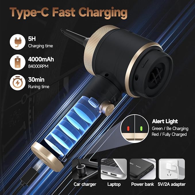 Car Vacuum Portable Cordless, Hand Vacuum - Image 5