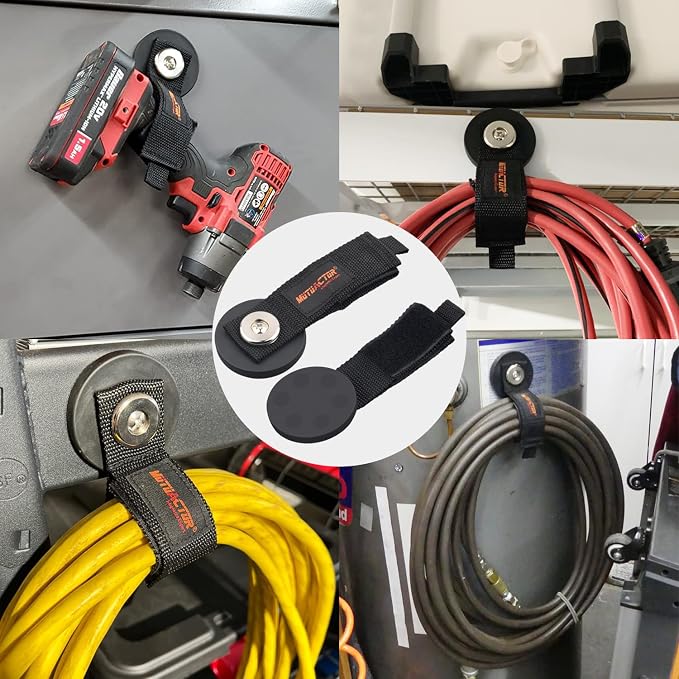 MUTUACTOR Magnetic Hooks Heavy Duty, Non-Slip Magnets Extension Cord Organizer - Image 6