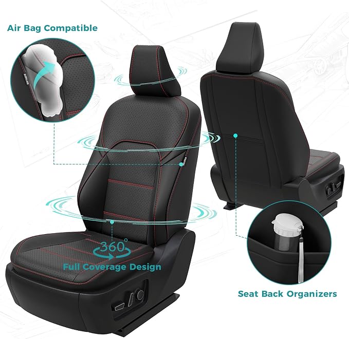 Leather Seat Covers for Toyota Camry 2025 LE SE Hybrid - Image 3