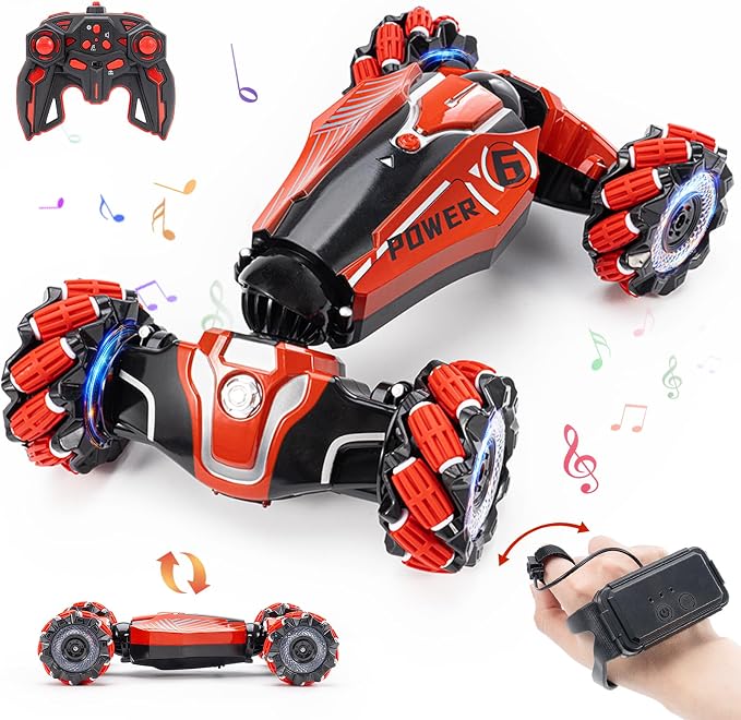 Gesture Sensing RC Stunt car, 4WD Drive Watch Remote-Controlled Vehicle by YEMIAI