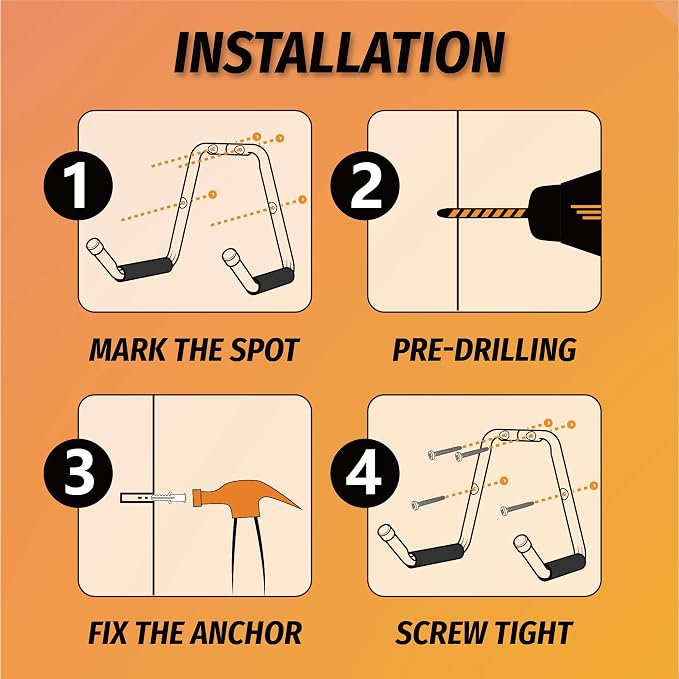 HUHOLE Garage Jumbo Utility Hanger, U Shape Tool Bracket - Image 5