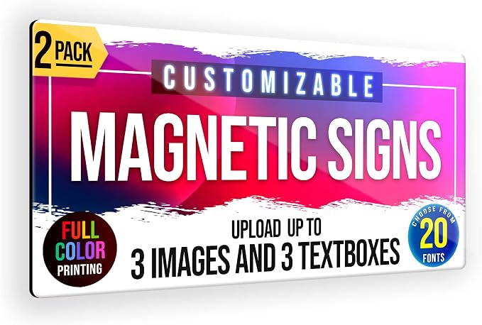2-Pack, 30 mil Customized Vinyl Car Magnets, Personalized Magnetic Sheets - Image 4