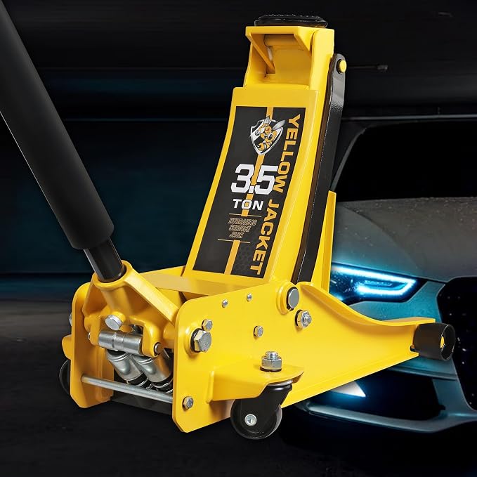 YELLOW JACKET 3.5 Ton Low Profile Floor Jack Quickly Lift Hydraulic Car Jack - Image 9