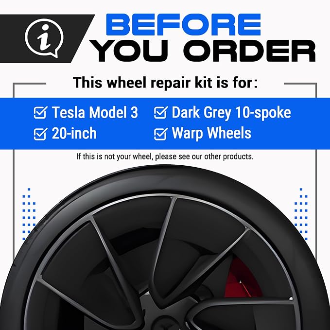 Premium Tesla Wheel Curb Rash Repair Kit - Image 2