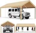 COBIZI Carport 10x20ft Heavy Duty Portable Garage, 2.0 Powder Coated Frame by COBIZI