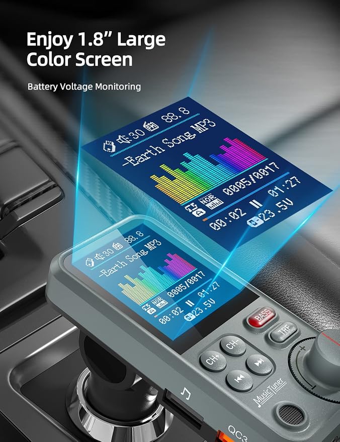 Nulaxy FM Bluetooth Transmitter - Image 3