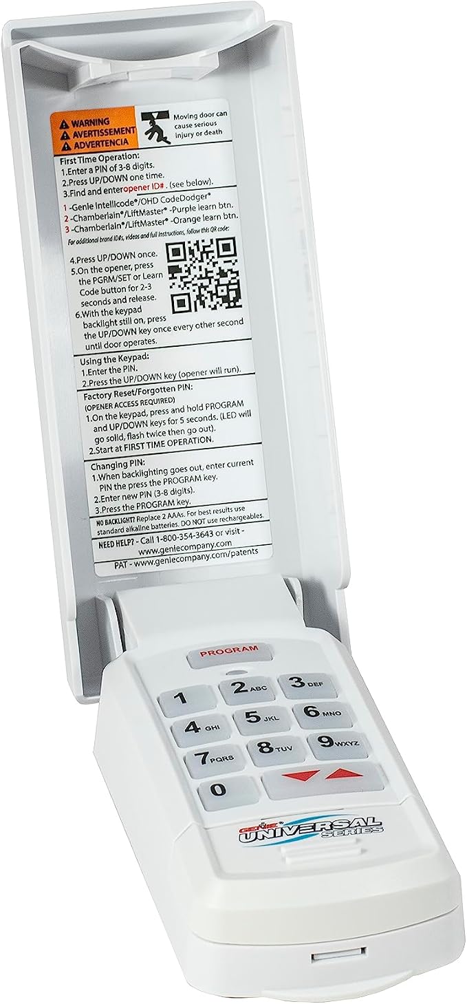 Genie Genuine GUK-R Wireless Universal Garage Door Opener Keypad, Compatible - Image 2