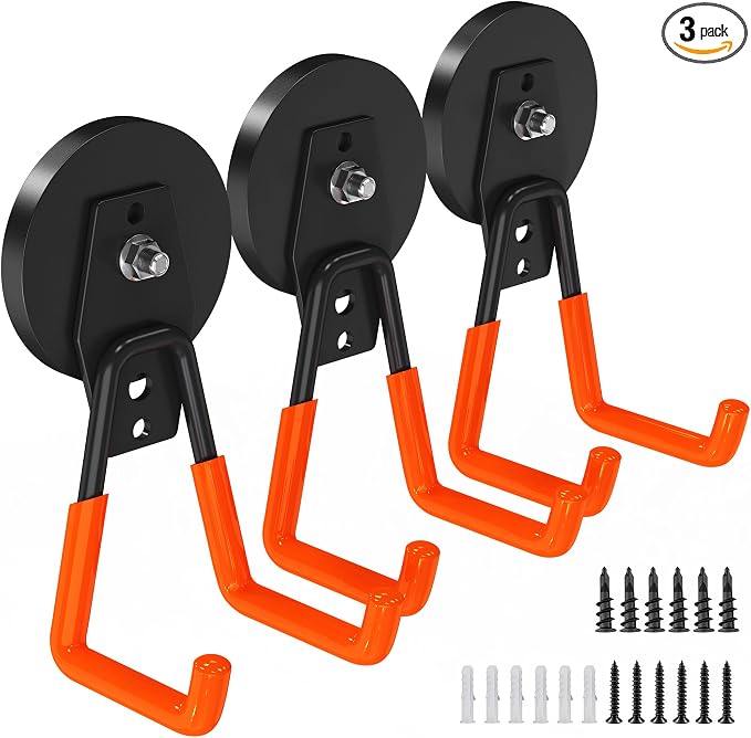 3Pcs Large Magnetic Hooks Heavy Duty by Laowu