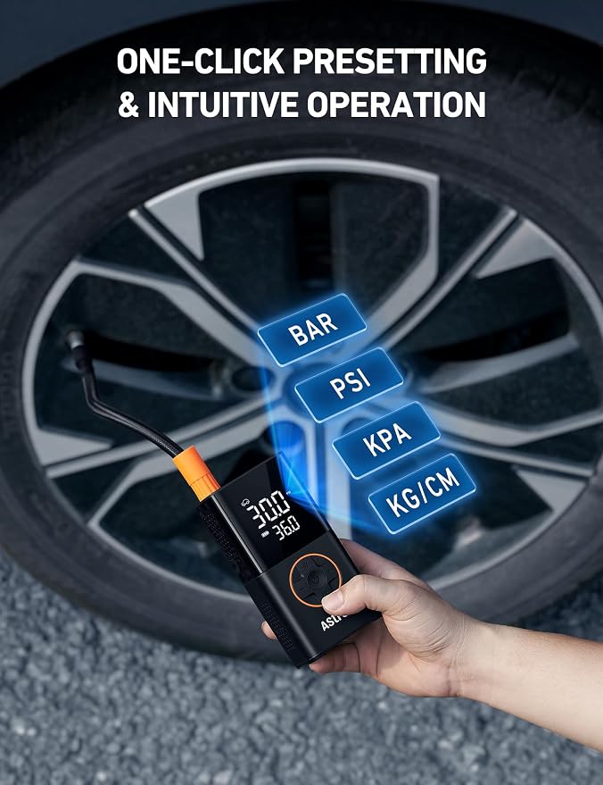 AstroAI L7 Tire Inflator Portable Air Compressor Cordless-2pack Bike Pump - Image 7