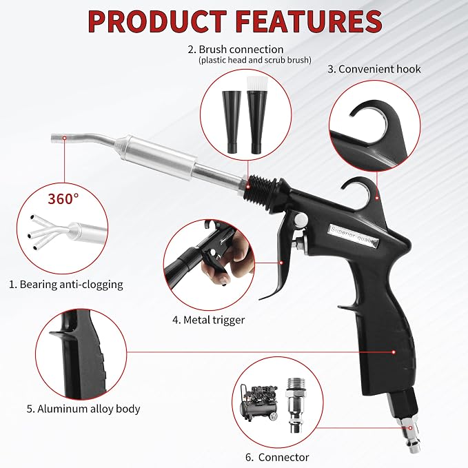 HANDY High Pressure Car Interior Cleaning Gun Interior Dryer Hair Dryer Car - Image 3