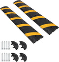 6FT Speed Bumps Wite End for Road, Heavy-Duty 25, 000 Lbs Capacity Traffic by GarveeTech