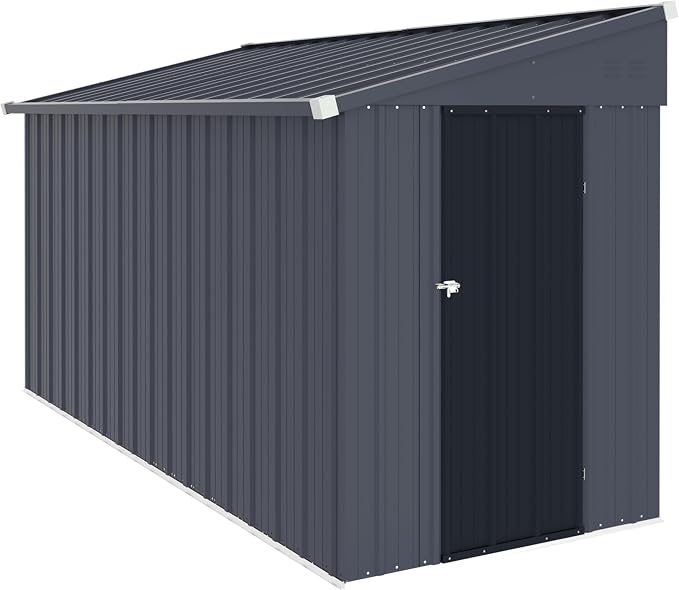 BlueWish 4'x10' Storage Shed, Outdoor Storage Shed - Image 9