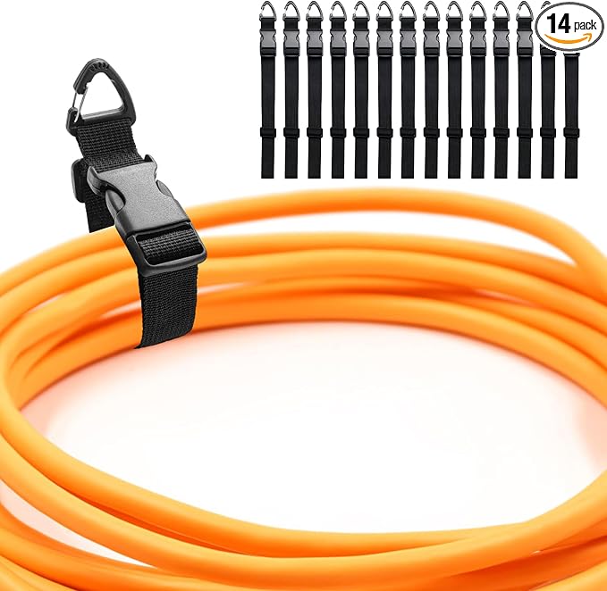 14 Pack 17 Inch Adjustable Extension Cord Holder Organizer by SENONAPO