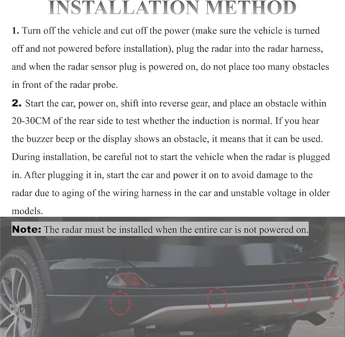 Backup Sensor Reverse Backup Parking Rear Bumper Park Assist Object Sensor - Image 6