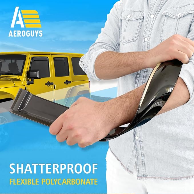 Extra Durable Window Deflectors in-Channel Window Visors Rain Guards Fit - Image 4