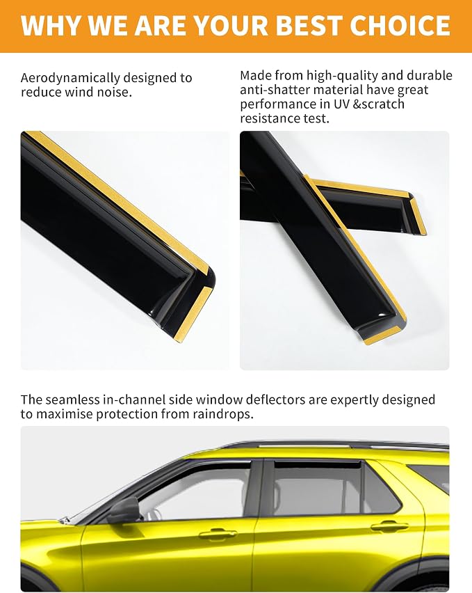 in-Channel Window Rain Guards Fit - Image 5