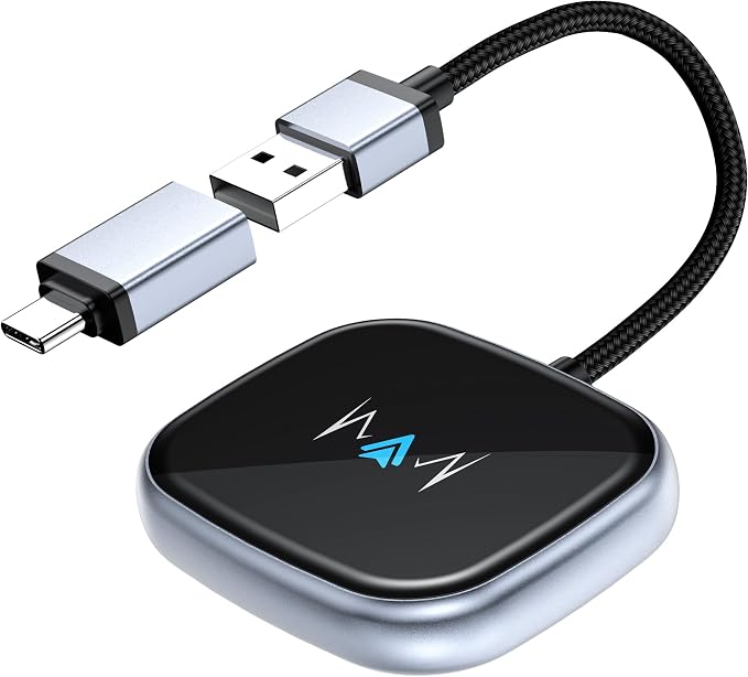 Wireless Android Auto Adapter, Wireless carplay Adapter, Latest NFC Touchscreen by vnilrgle
