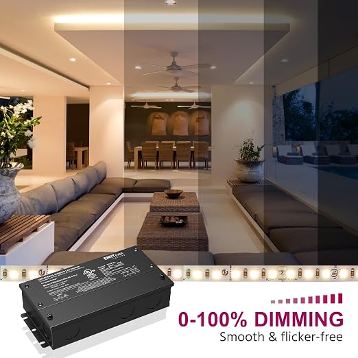 EMITEVER Dimmable Led Driver, 2 Packs 60W AC 110V-277V to DC 24V Transformer - Image 6