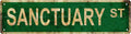 SANCTUARY ST Non-Embossed Vintage Metal Tin Street Sign Bar Cafe Garage Cave by Unknown