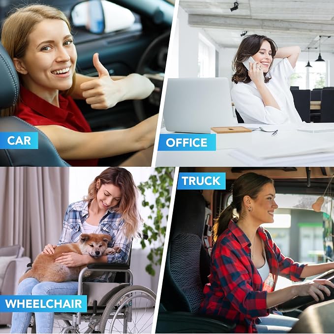 Car Seat Cushion with Back Support Pillow, Comfy Lumbar Support & Seat Cushion - Image 8