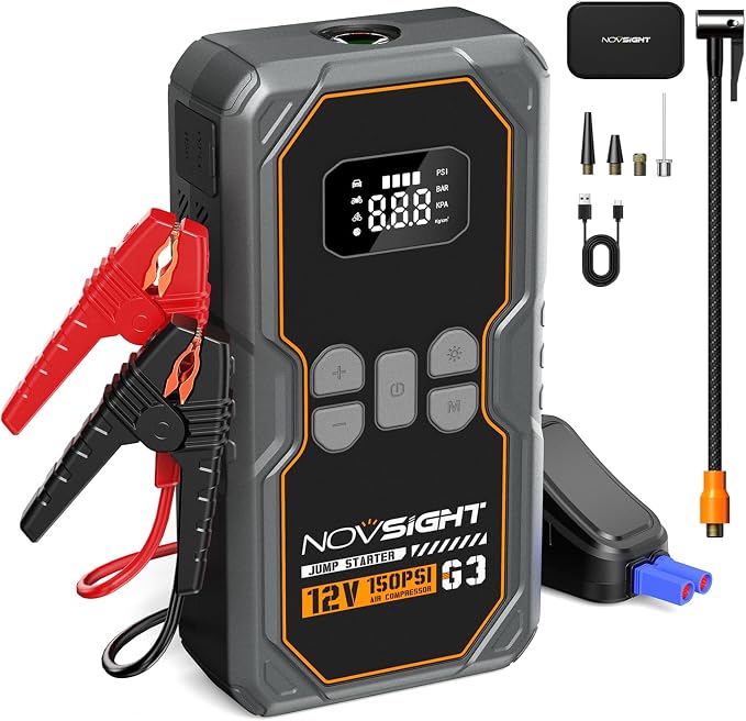 NOVSIGHT Jump Starter with Air Compressor by NOVSIGHT