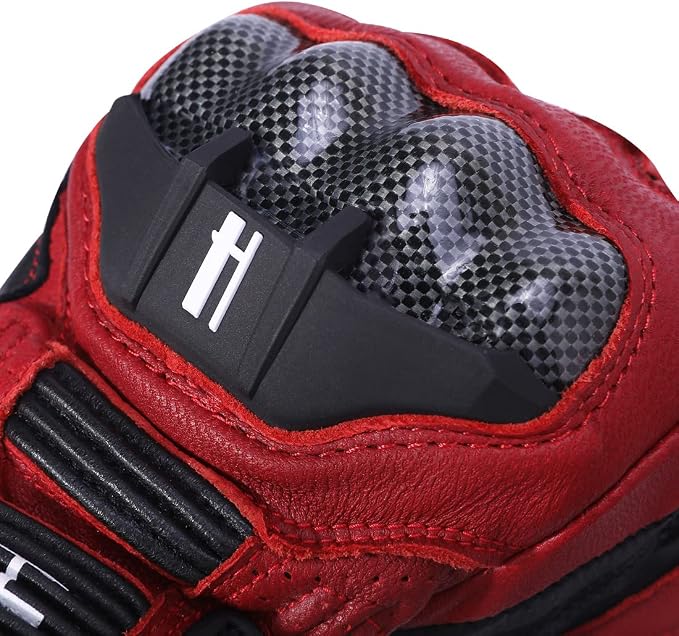 Harssidanzar Leather Motorcycle Gloves - Image 3
