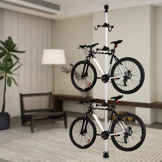 Floor to Ceiling 3 Bike Vertical Freestanding Hanger Parking Rack, Bicycle - Image 7