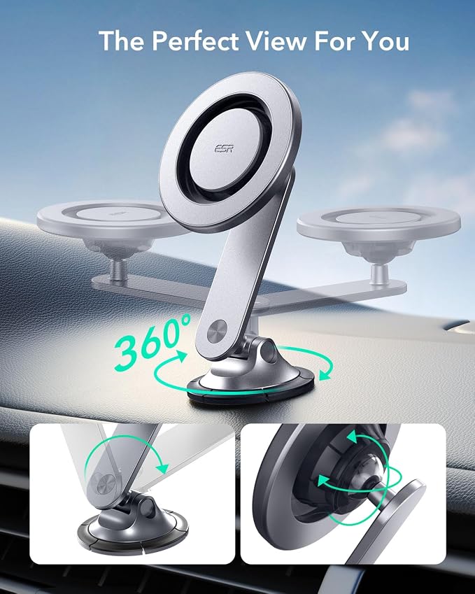 ESR for MagSafe Car Mount, Dashboard Magnetic Phone Holder for Car, 360° - Image 7