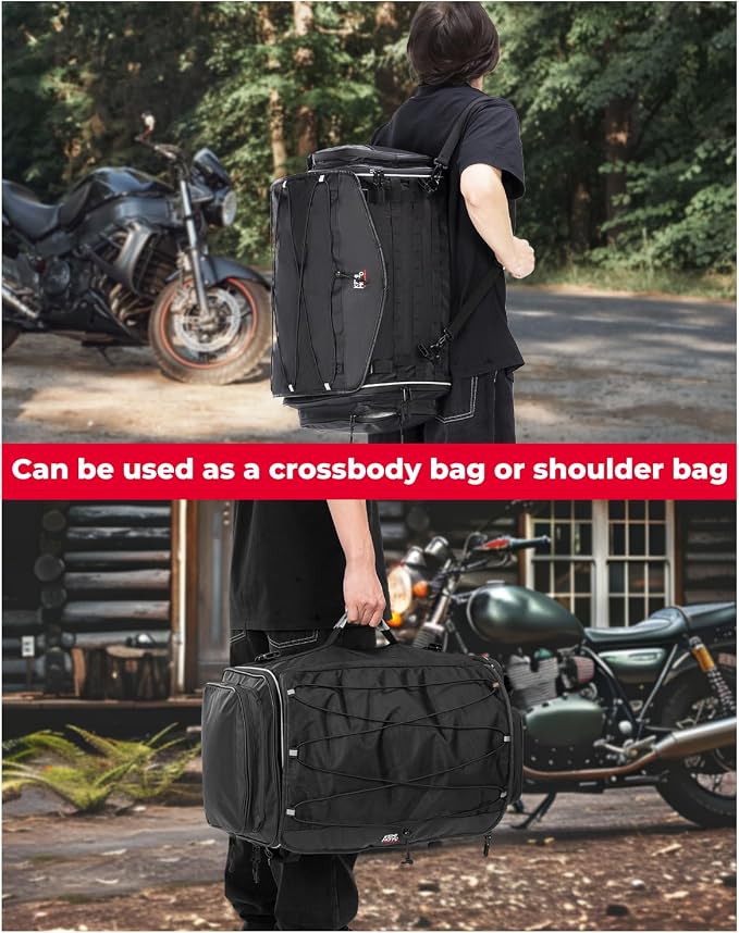KEMIMOTO Motorcycle Tail Bag, Dual Use Motorcycle Rear Seat Bag - Image 8