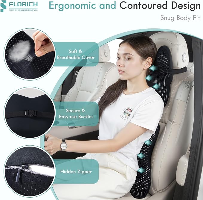FLORICH Lumbar Support Pillow and Neck Headrest Pillow - Image 2