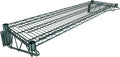 14" x 48" Green Epoxy Wire Wall Mount Shelf by Krollen+Industrial