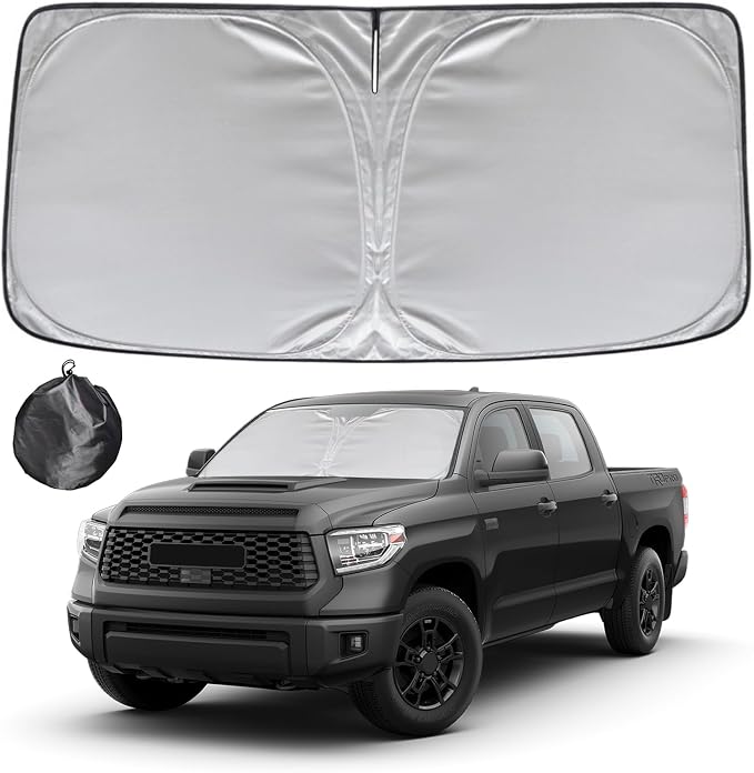KAYZT Windshield Sun Shade for 2007-2021 Toyota Tundra Foldable Sunshade Front by KAYZT