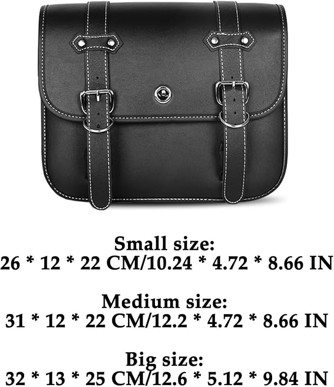Motorcycle Saddlebags, Scooter Powersports Faux Leather Saddle Bags Motorcycles - Image 2