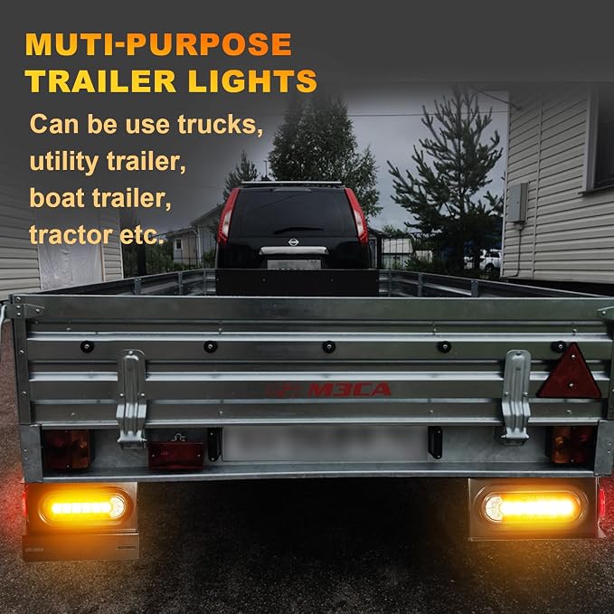 Agrieyes Sequential Turn Signal Trailer Lights, Oval LED Trailer Light - Image 7