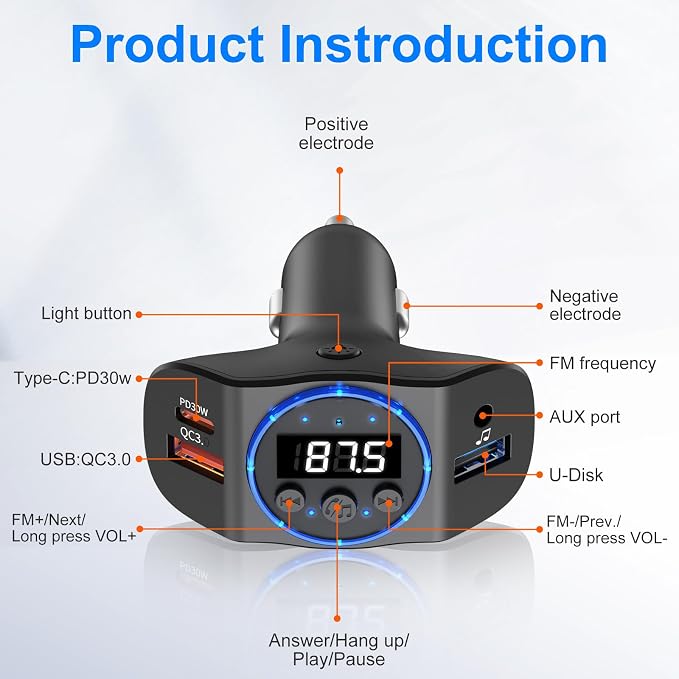 pgraded Bluetooth FM Transmitter - Image 2