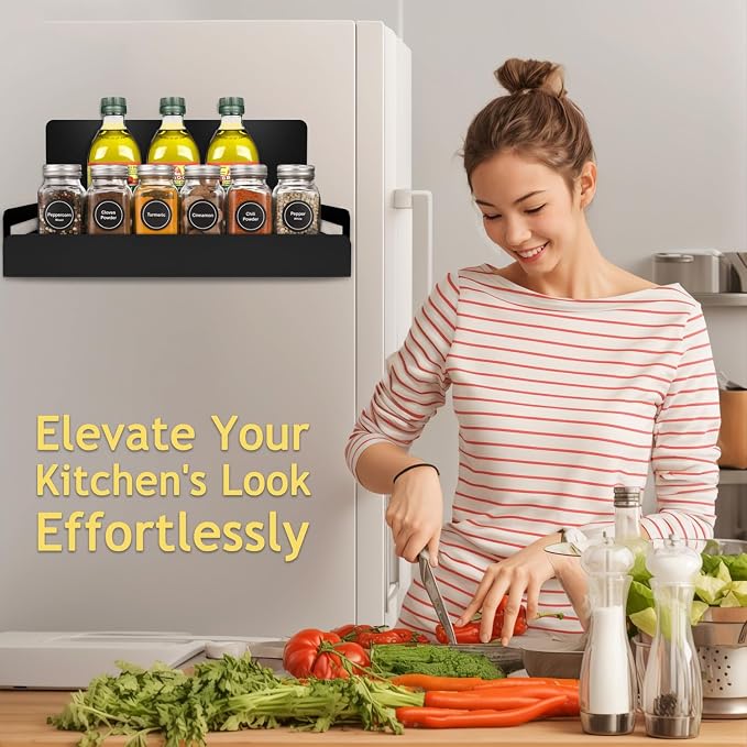 2-Pack Magnetic Spice Rack for Refrigerator - Image 7